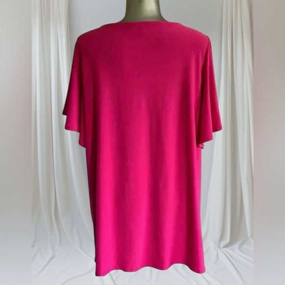 ✅➕size Women’s Keyhole Blouse with Flare Sleeves - Picture 3 of 10
